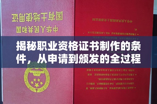 南宫揭秘职业资格证书制作的条件，从申请到颁发的全过程