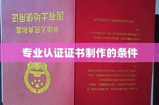 南宫专业认证证书制作的条件
