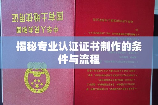 南宫揭秘专业认证证书制作的条件与流程