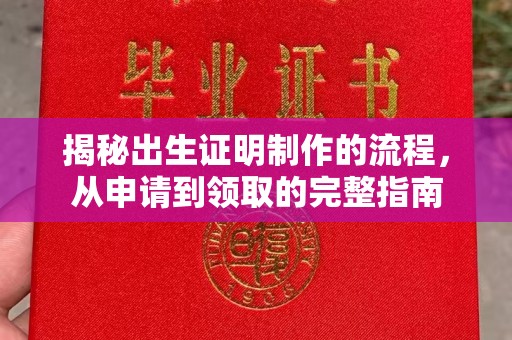 南宫揭秘出生证明制作的流程，从申请到领取的完整指南