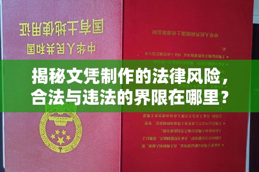 南宫揭秘文凭制作的法律风险，合法与违法的界限在哪里？