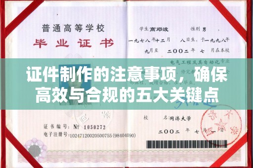 南宫证件制作的注意事项，确保高效与合规的五大关键点